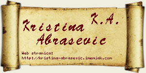 Kristina Abrašević vizit kartica